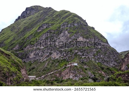 A beautiful view of the mountain called Devil's nose in Ecuador