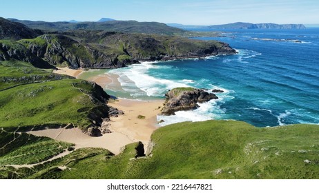 The Beautiful View Of Murder Hole Beach Or Boyeeghter Bay  Donegal, Ireland 