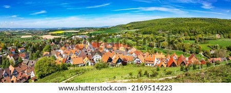 Beautiful view near Schieder-Schwalenberg in North Rhine-Westphalia in Germany, landscape, panorama