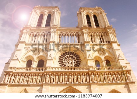 beautiful view of Notredame de Paris