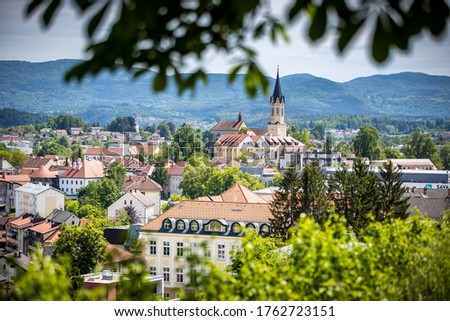 The beautiful view of Novo mesto, Slovenia
