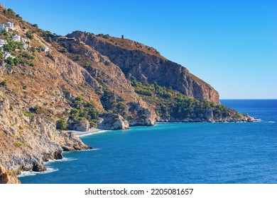 Beautiful View On Costa Del Sol Coast, Nerja Spain
