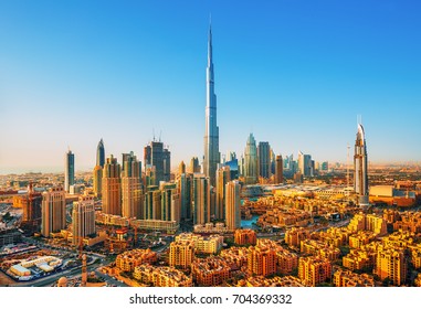 Beautiful view on Dubai downtown skyline,Dubai,United Arab Emirates