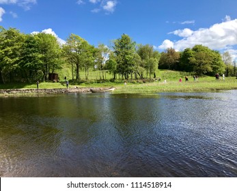 Beautiful view on the lake Oughter , Cavan , Ireland