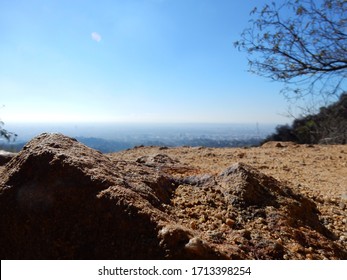 Beautiful View Onto Los Angeles From Mount Lee