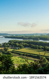 Beautiful View Out Over The Mississippi River From Bellevue State Park, Iowa.