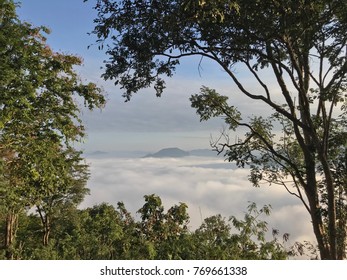 Beautiful view over the cloud, beautiful nature from high land background 