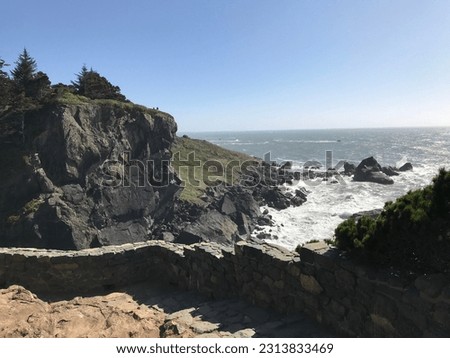 Beautiful View Of Pacific Ocean Rocky Shoreline At Sue-meg State Park (Formerly Patrick's Point State Park) 