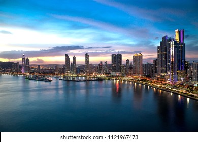 Beautiful view of Panama City - Cinta Costera.