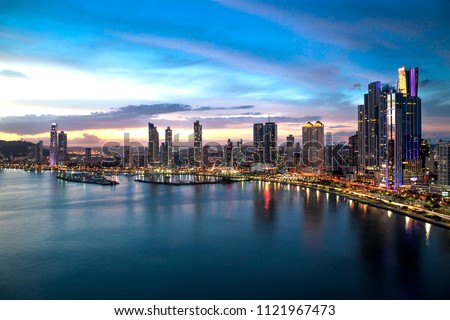 Beautiful view of Panama City - Cinta Costera.