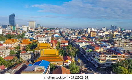 Beautiful View Of Phnom Penh City. Cambodia