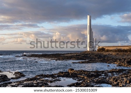 A beautiful view of the Punta del Hidalgo Lighthouse in Spain