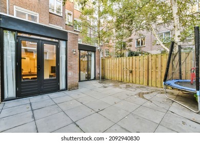 Beautiful View Of A Residential Building Yard