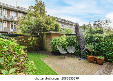 Beautiful View Of A Residential Building Yard