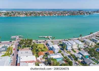 Beautiful View Of Residential And Vacation Spots Along St Pete Beach In Florida