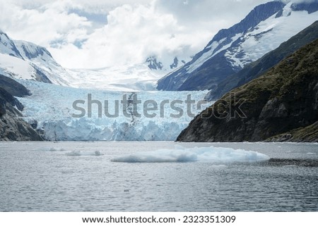 Beautiful view of Seno Garibaldi glacier in Chile
