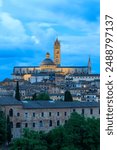 Beautiful view of Siena Cathedral and city, Italy