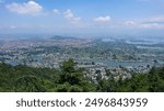 Beautiful view of Srinagar city and Dal Lake from Shankaracharya Hill, Srinagar, Jammu and Kashmir, India.