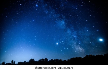 A beautiful view of a starry night - Shutterstock ID 2117800175