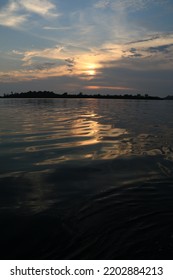 Beautiful View At Sunset On The Boat Ride Across The Island