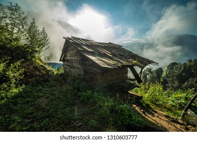 Beautiful View Traditional Wooden House Mountain Stock Photo 1310603777 ...