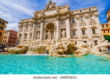 Beautiful view of the Trevi Fountain. Rome