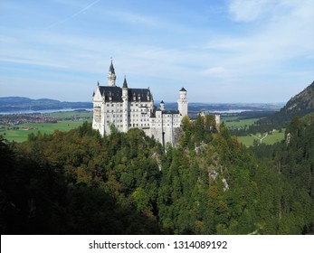 Beautiful view of world-famous Neuschwanstein Castle, the 19th century Romanesque Revival palace built for King Ludwig II, with scenic mountain landscape near Fussen, southwest Bavaria, Germany - Shutterstock ID 1314089192