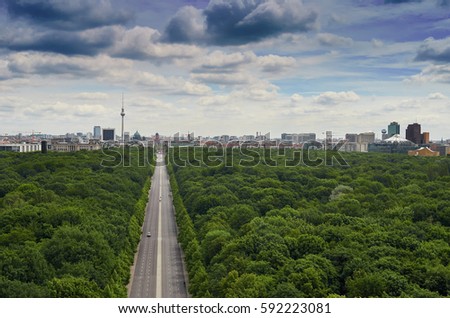 Similar – Image, Stock Photo Skyline Berlin. Panorama with zoo