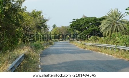 a beautiful village road near Hesaraghatta Bangalore. Rural beauty of Karnataka India.