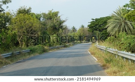 a beautiful village road near Hesaraghatta Bangalore. Rural beauty of Karnataka India.