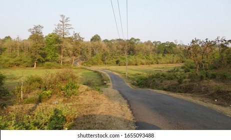 Beautiful Village Road In Wayanad District Kerala. 