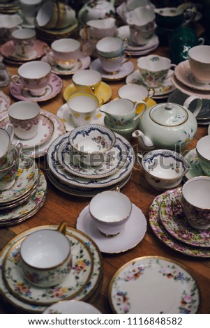 Similar – Crockery at the flea market