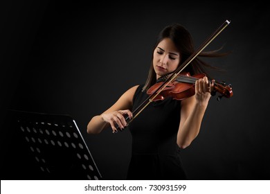 Beautiful Violinist Woman