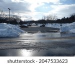 Beautiful Virginia winter  landscape after snow