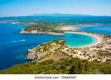 Beautiful Voidokilia Beach In Greece