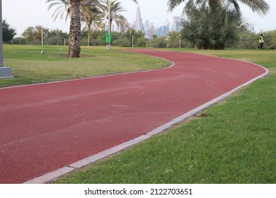 Beautiful Walking Track At Al Bidda Park, Qatar