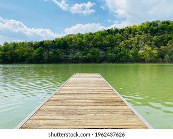 A beautiful, warm spring day of the docks on Cumberland River in Kentucky - Powered by Shutterstock