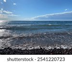 Beautiful warm wavy day Great Sand Bay, MI Keweenaw County