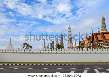 The beautiful of Wat Phra Kaew or Temple of the Emerald Buddha in the morning is an important Buddhist temple and a famous tourist destination. Another corner of Bangkok, Thailand