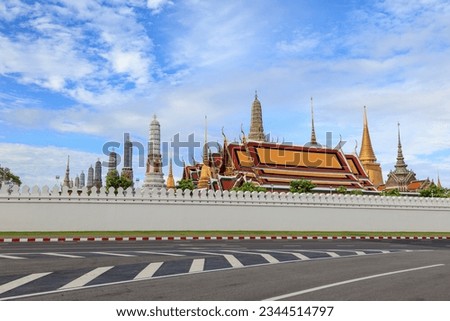 The beautiful of Wat Phra Kaew or Temple of the Emerald Buddha in the morning is an important Buddhist temple and a famous tourist destination. Another corner of Bangkok, Thailand