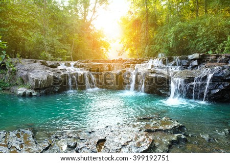 beautiful water fall in thailand