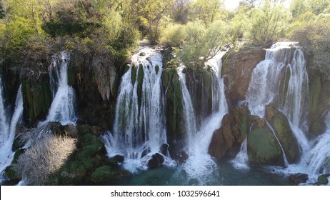 Beautiful Waterfall Aerial View