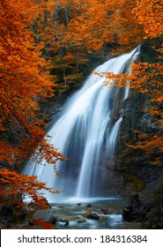 Beautiful Waterfall. Autumn