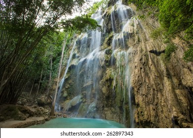 A Beautiful Waterfall  In Cebu, Philippines.