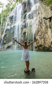 A Beautiful Waterfall  In Cebu, Philippines.