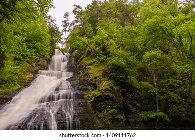 Beautiful waterfall at Delaware Water Gap, Pennsylvania. Shot using slow shutter speed.