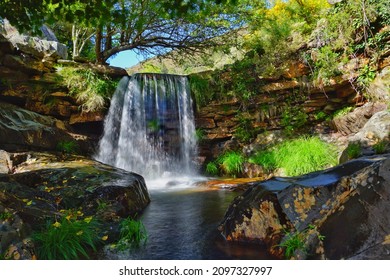 The beautiful waterfall in Drave village, Portugal during daylight