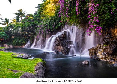 A Beautiful Waterfall In Hawaii