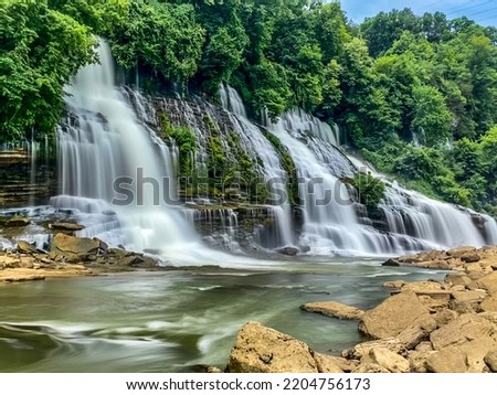 Beautiful Waterfall and Nature Landscape