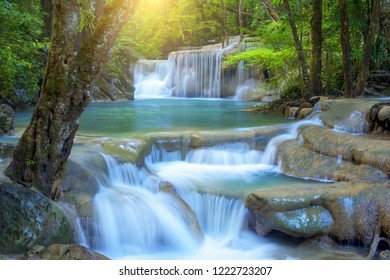 Beautiful Waterfall Rainforest National Park Thailand Stock Photo (Edit ...